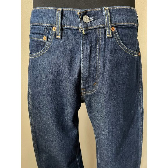 Levi’s Mens 501 Original Dark Wash Straight Fit Jeans - Picture 2 of 12